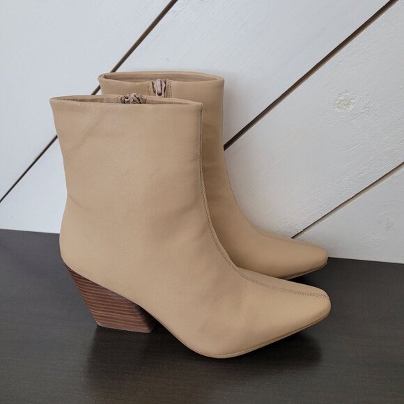 NEW Journee Collection Signature Hydra Women's 8.5 Tan Leather Ankle Boots 6PT - Picture 1 of 12